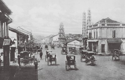 سنغافورة: طريق الجسر الشمالي (صورة فوتوغرافية بالأبيض والأسود) بواسطة (بعد) مصور انكليزي