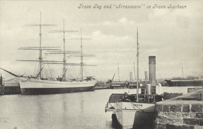 Troon Tug ، Arranmore ، Troon Harbour (صورة b / w) بواسطة (بعد) مصور انكليزي