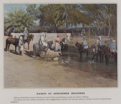 Dairos أو Gendarmes Indigenes (صورة ملونة) بواسطة (بعد) مصور فرنسي