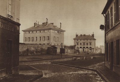 The Barriere d'Italie في عام 1866 ، مع Pavillons de Ledoux (صورة b / w) بواسطة (بعد) مصور فرنسي