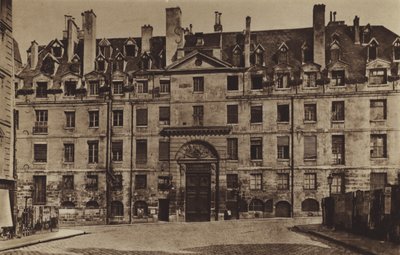المدخل الرئيسي لمدرسة ليسيه لويس لو جراند في عام 1887 (صورة b / w) بواسطة (بعد) مصور فرنسي