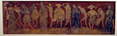 إطلاق لوحة جدارية "La Danse macabre" للدير القديم في La Chaise-Dieu (Chaise-Dieu) التي رسمها لويس يبرمان (1856 تقريبًا؟) 1894. باريس ، متحف الآثار الإنجليزية بواسطة (بعد) المدرسة الفرنسية