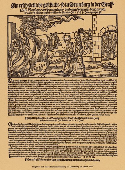 حرق الساحرات في ديرنبورغ، ألمانيا بواسطة (بعد) المدرسة الألمانية