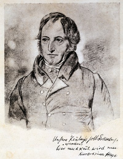 صورة لجورج فيلهلم فريدريش هيجل (1770-1831) ، الفيلسوف والمثالي الألماني. نقش بعد رسم بواسطة G. Hensel. بواسطة (بعد) المدرسة الألمانية