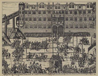 Tournament in celebration of the Christening of Sigismund, son of John George, Elector of Brandenburg, at Colln Castle بواسطة (بعد) المدرسة الألمانية