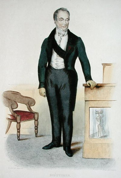 رسم غيوم دوبويترين (1777-1835) من "لو بلوتارك فرانسيس" بقلم إي مينيت ، نقش لانجلوا بواسطة (بعد) ليدريك