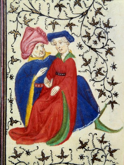 مشهد شجاع. تفاصيل صفحة من مخطوطة "Les Tres Riches Hours du Duke Francois de Guise" التي أضاءها سيد Boucicaut. القرن ال 15. متحف كوندي ، شانتيلي. بواسطة (وورشة عمل) Boucicaut Master