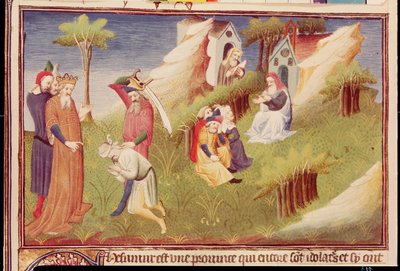 عملية إعدام في أفغانستان، حوالي 1410-12 (تمبراً على ورق الرق) بواسطة (وورشة عمل) Boucicaut Master