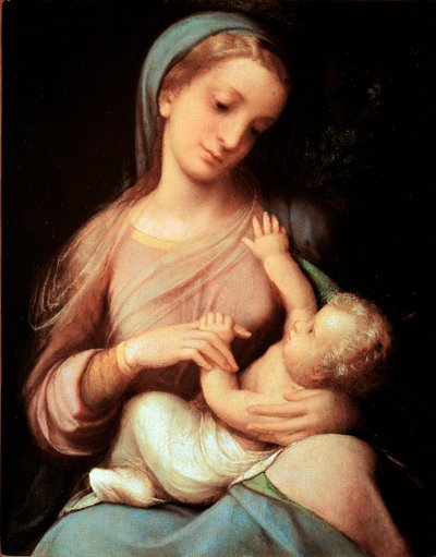 العذراء والطفل بواسطة (1489-1534) كوريجيو