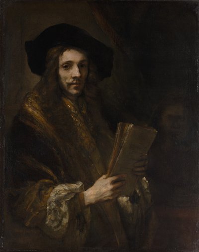 صورة لرجل ("البائع بالمزاد العلني") ، حوالي 1658-62 (زيت على قماش) بواسطة (من أتباع) رامبرانت هارمنز. فان راين