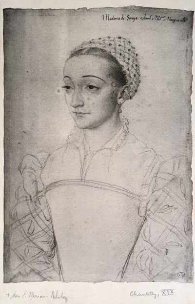 مارغريت دو فرانس (1523-1574) (قلم رصاص على ورق) بواسطة (استوديو) كلويه
