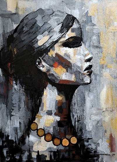 امرأة "ظل الحكمة" بأسلوب الألوان المائية بواسطة ليا بوملي