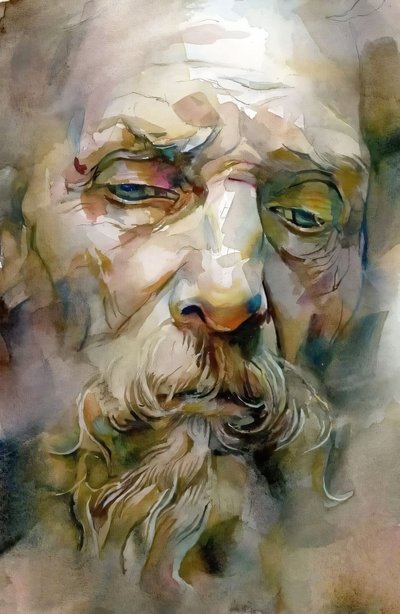 رجل عجوز حكيم ذو لحية بيضاء | مطبوعات حائط على الإنترنت صور فنية للبيع بواسطة فشتالي عبد الرحيم