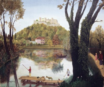 القلعة التي تُرى من ليوبودسكرون بواسطة 