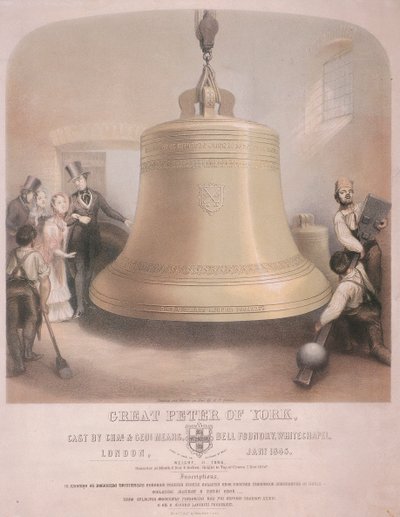 منظر لجرس بطرس الأكبر في يورك ، 1845. بواسطة AR حزن