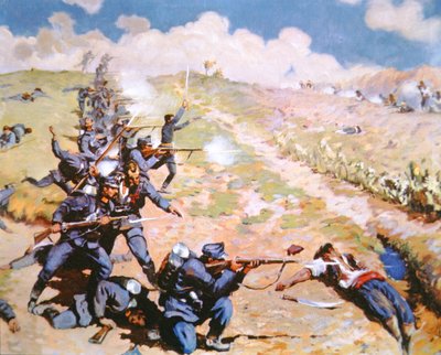 Austrians attacking Montenegrin troops بواسطة أ (بعد) براتشكا