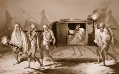 كرسي ما بعد الاستلقاء على الطراز الهندي في البنجاب بين لوديانا وأمريتسار ، 1859. بواسطة أ. سولتيكوف