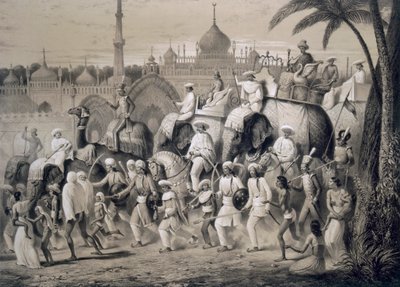لكناو ، الشارع الرئيسي ، من "الرحلات في الهند" ، ١٨٥٩. بواسطة أ. سولتيكوف