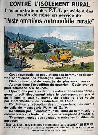 إعلان ملصق عن مكتب البريد الفرنسي Omnibus بواسطة A. Verecque