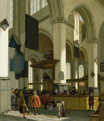 منظر داخلي لعود كرك ، دلفت ، مع خطيب بواسطة A. و Streeck ، H. van Storck