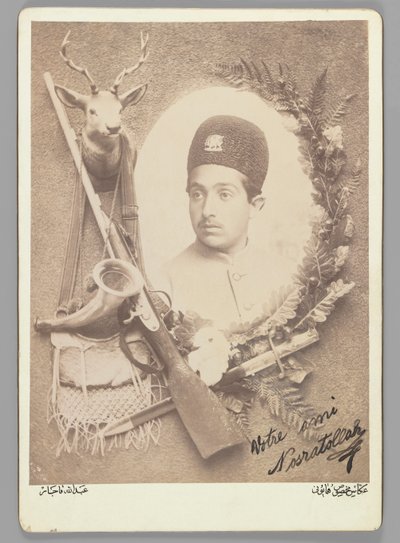 صورة ملكية رسمية للأمير نصرت الله ، 1899 (صورة زخرفية فضية) بواسطة عبد الله قاجار