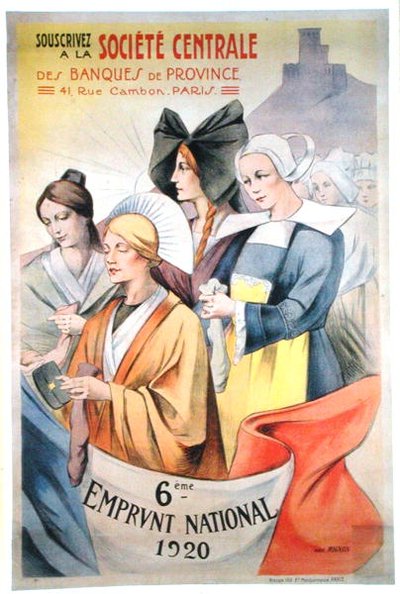 إعلان ملصق عن القرض الوطني السادس بواسطة هابيل ميجنون