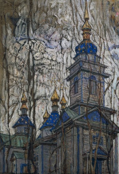 Wooden church بواسطة أبراهام أنشيلوفيتش مانيفيتش