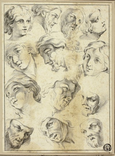 13 رسماً لوجوه مختلفة بواسطة إبراهيم بلويميرت