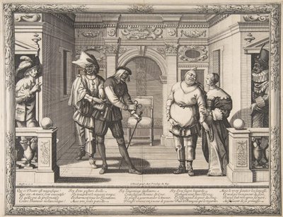الممثلون في فندق de Bourgogne ، كاليفورنيا. 1633-34. بواسطة إبراهيم بوس