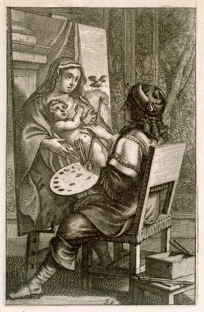 فنان في العمل ، من "Recueil de Figures .." ، حانة. باريس ، 1737 بواسطة إبراهيم بوس