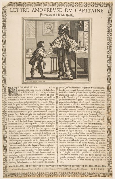 رسالة حب الكابتن ، كاليفورنيا. 1636. بواسطة إبراهيم بوس
