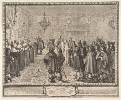 مراسم عقد الزواج بين فلاديسلاف الرابع ملك بولندا وماري لويس ... ، 1645. بواسطة إبراهيم بوس