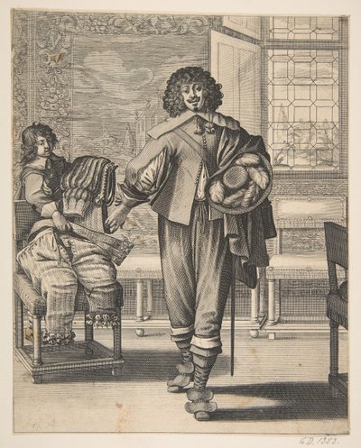 Courtier بعد مرسوم ضد فائض في اللباس The Courtier بعد ... ، منتصف القرن السابع عشر. بواسطة إبراهيم بوس