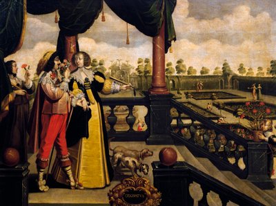 Sense of smell, ca 1635, by Abraham Bosse (1604-1676), after painting from series of 5 by unknown artist, France بواسطة إبراهيم بوس