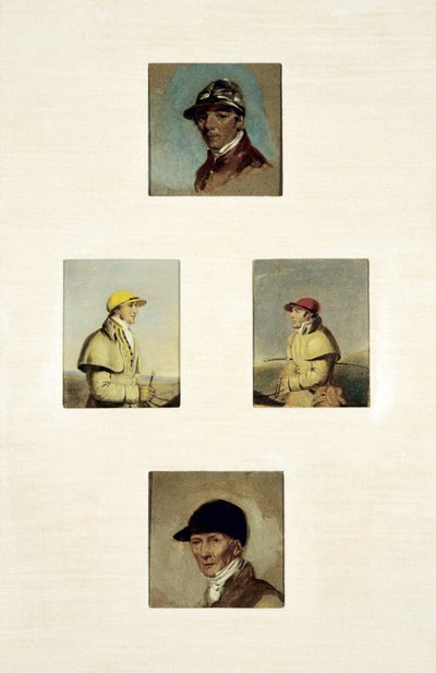 Studies of Jockeys (oil on canvas) بواسطة ابراهام كوبر
