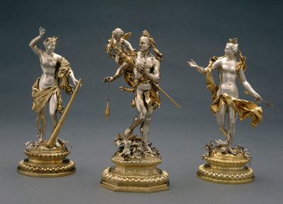 هرقل ، أومفالي وفينوس ، c.1695-1700 (فضة مطلية جزئياً) بواسطة إبراهيم درينتويت