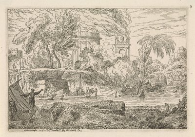 منظر أركادي مع قوس النصر Classic Landscapes (عنوان السلسلة) بواسطة ابراهام جينويلز