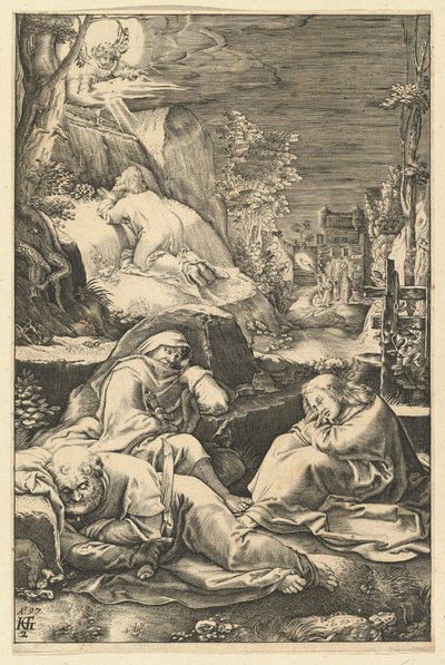 عذاب في الجنة ، من آلام المسيح ، كاليفورنيا. 1598-1653. بواسطة أبراهام هوغنبرغ