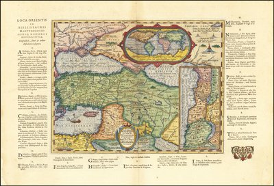 خريطة العالم القديم لعام 1624 استناداً إلى الكتاب المقدس لإبراهام أورتيليوس بواسطة إبراهيم أورتيليوس