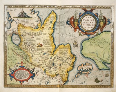 خريطة تارتاري ، شمال ووسط آسيا ، من Theatrum Orbis Terrarum بقلم أبراهام أورتيليوس بواسطة إبراهيم أورتيليوس