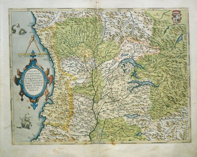 خريطة دوقية ميلان ، إيطاليا ، من Theatrum Orbis Terrarum بواسطة أبراهام أورتيليوس بواسطة إبراهيم أورتيليوس