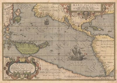 بحر المحيط الهادئ من عالم المسرح ، 1595 بواسطة إبراهيم أورتيليوس