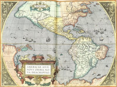 الأمريكتان ، 1592 بواسطة إبراهيم أورتيليوس