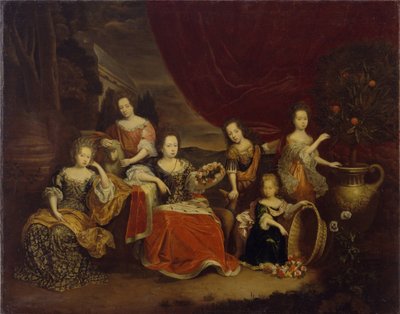 أبناء الأمير جان جورج الثاني دانهالت ديساو (جان جورج الثاني دانهالت ديساو) (1627-1693). (أبناء جون جورج أمير أنهالت ديساو). صور إليزابيث ألبرتين (إليزابيث ألبرتين) (1665-1706) ، هنرييت أميلي (هنرييت أميل) بواسطة ابراهام سنابهاين