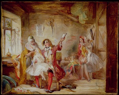وراء الكواليس في المسرح الملكي ، ربما يصور إيرا فريدريك الدريدج (1807-1887) يتدرب على عطيل ، 1862 بواسطة ابراهام سليمان