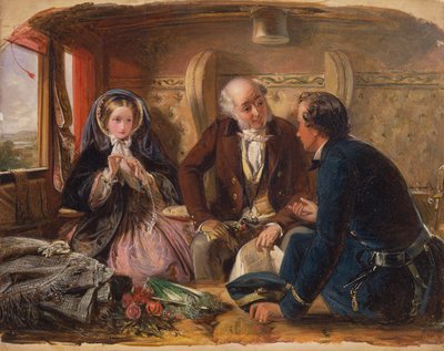الدرجة الأولى - الاجتماع. "وفي أول لقاء أحب". [1854 ، الأكاديمية الملكية للفنون ، لندن ، كتالوج المعرض] بواسطة ابراهام سليمان