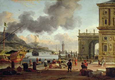 مشهد ميناء البحر الأبيض المتوسط بواسطة Abraham Storck