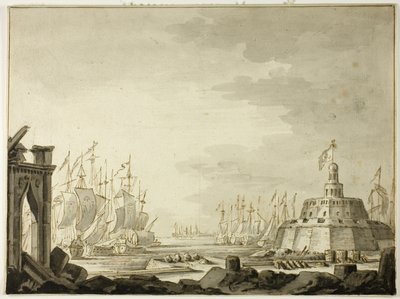 مالطا ، ميناء فاليتا بواسطة Abraham Storck