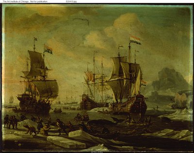 أسطول صيد الحيتان الهولندي بواسطة Abraham Storck