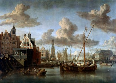 لوحة ميناء أمستردام بواسطة أبراهام ستورك (1635-1710) بواسطة Abraham Storck